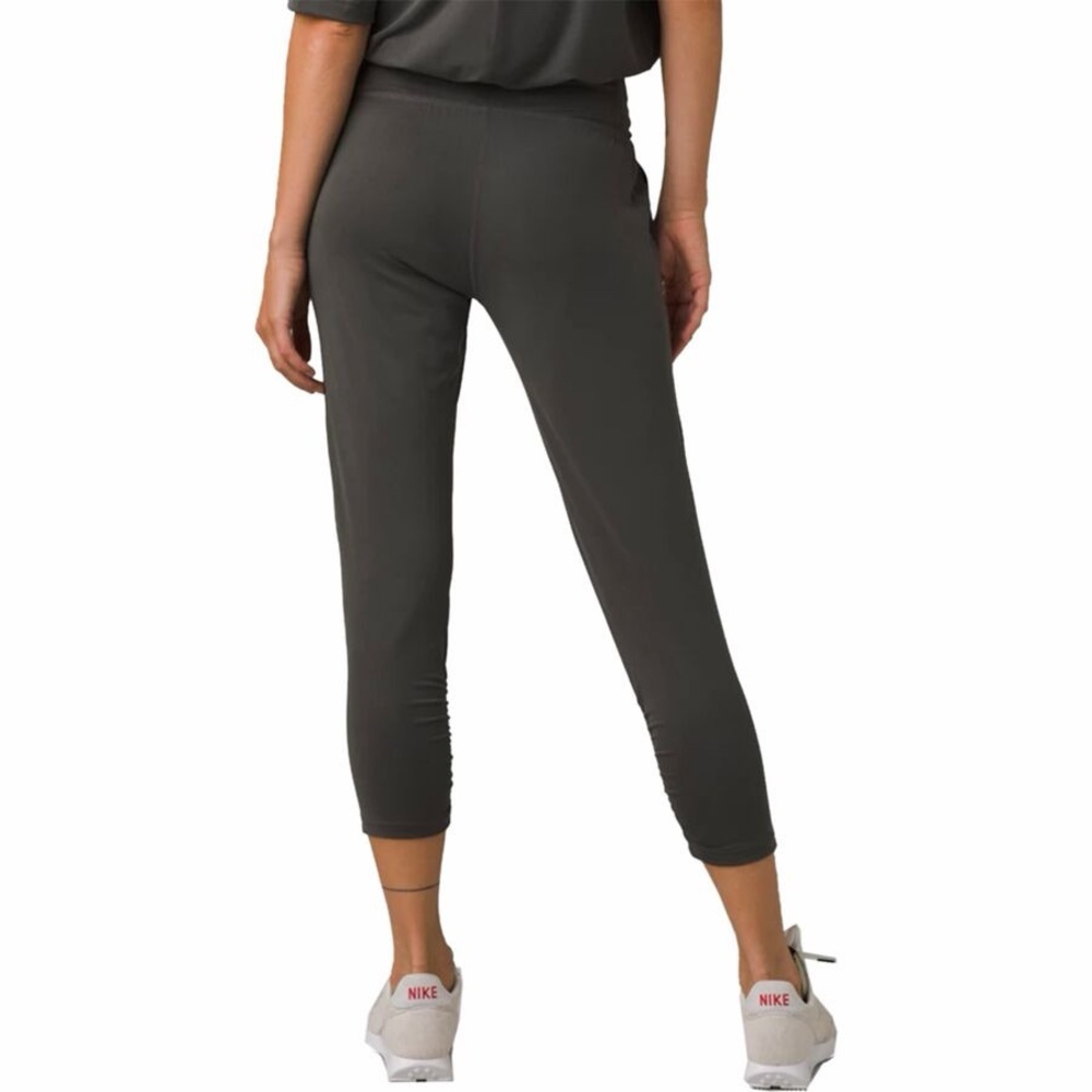 Prana Women's Lastaro High Waisted Ruched Cuff Outdoor Pants - washed black - Picture 3 of 9